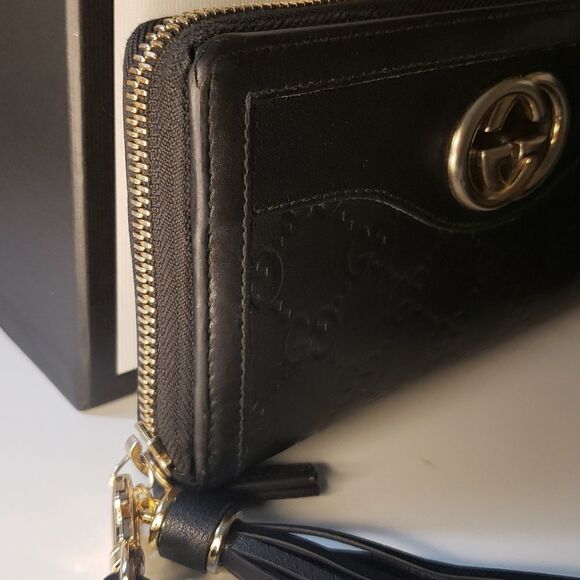 GUCCI GG Leather Monogram Wallet Wristlet and Horsebit Heels Bundle - Picture 16 of 17